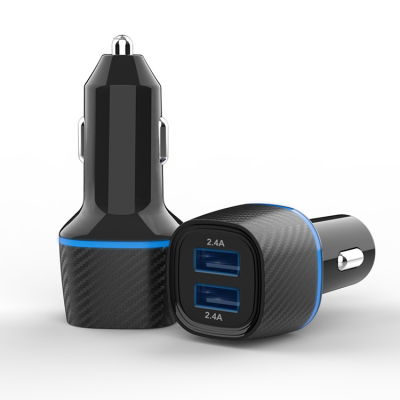 Amazon hot sell design Dual USB Car Charger Adapter Power Drive car charger 2.4a