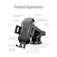 Wholesale Intelligent Qi 10W Fast Charging Automatic Car Wireless Charger Holder Mount Universal Dashboard Certificated